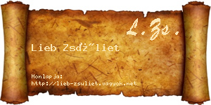 Lieb Zsüliet névjegykártya
